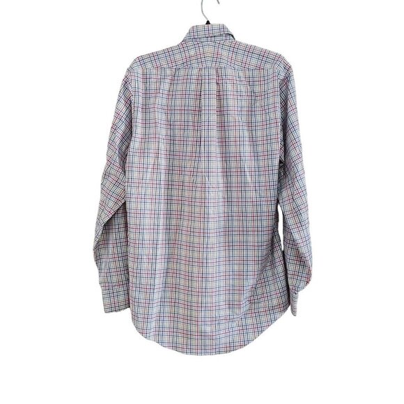Lands' End Men's Button  Down Dress Shirt Size 15.5 Plaid Long Sleeve No Iron... - Picture 3 of 3